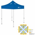 5' x 5' Blue Rigid Pop-Up Tent Kit, Full-Color, Dynamic Adhesion (3 Locations)